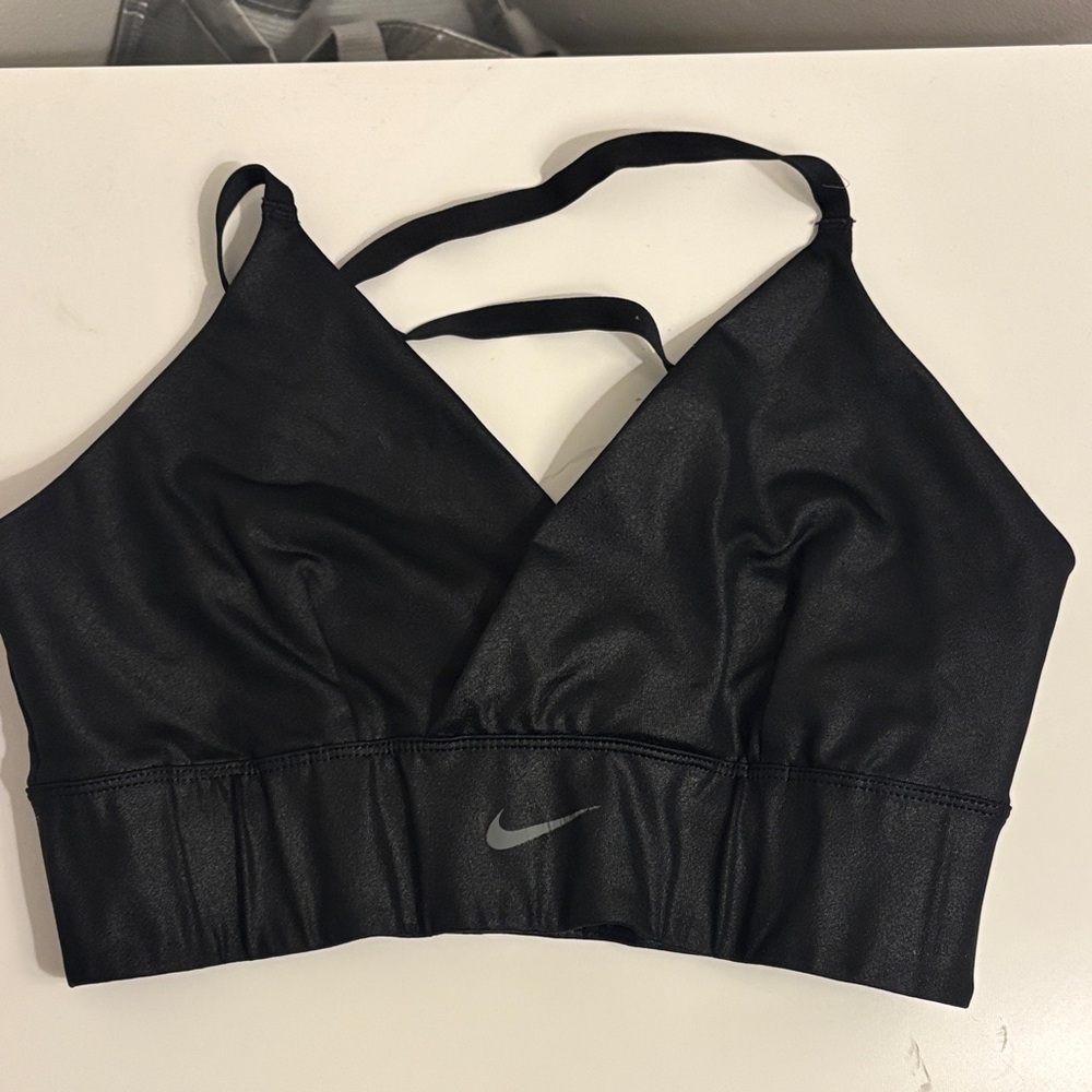 NIKE SHEEN SPORTS BRA BLACK